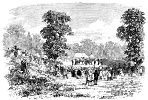 Manoeuvres Prints: Review of the Worcester Volunteers in Stoneleigh Park, 1860. Creator: Unknown