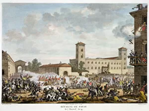 Vernet Collection: Revolt at Pavia, Italy 7 Prairial, Year 4 (May 1796). Artist: Jacques Joseph Coiny