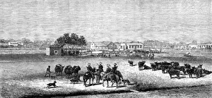 First Boer War 1880 1881 Prints: The Revolt in the Transvaal: the Market-Square, Potchefstroom, 1881. Creator: Unknown