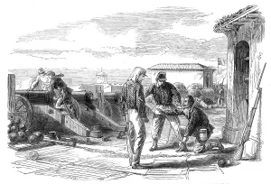Nast Thomas Prints: The Revolution in Sicily - discovery of a train leading to the powder magazine at the fort