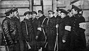 Images Dated 29th November 2008: Revolutionary students after the February Revolution, Russia, 1917