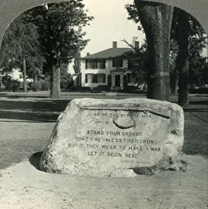Common Prints: Where the Revolutionary War Began, April 19, 1775 - the Town Common, Lexington, Mass