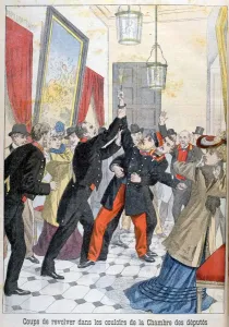 Restraining Prints: A revolver in the corridors of the chamber of deputies, Paris, 1902