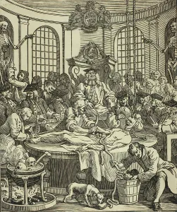Intestine Prints: The Reward of Cruelty, 1750. Creator: John Bell