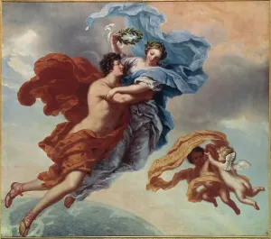 The reward of virtue, allegory, 1680. Creator: David Klocker Ehrenstrahl