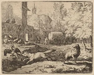 Stealing Prints: Reynard Attempts to Pilfer a Rooster, probably c. 1645 / 1656