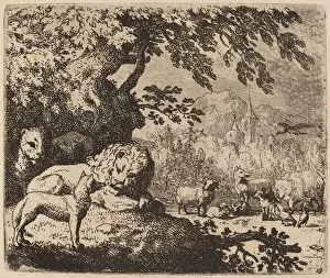 Anthropomorphic Collection: Reynard in Council with the Lion and Lioness, probably c. 1645 / 1656