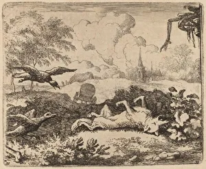 Reynard The Fox Gallery: Reynard and the Crows, probably c. 1645 / 1656. Creator: Allart van Everdingen