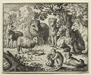 Allart Van Everdingen Dutch Prints: Reynard the Fox: The Arrival of the Packet