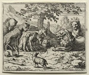 Allart Van Everdingen Dutch Prints: Reynard the Fox: The Lions Council. Creator: Allart van Everdingen (Dutch, 1621-1675)