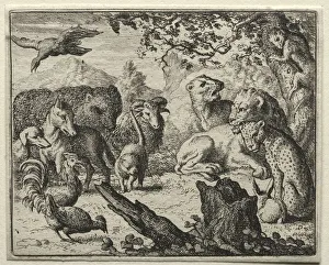 Allart Van Everdingen Dutch Prints: Reynard the Fox: The Lions Court. Creator: Allart van Everdingen (Dutch, 1621-1675)