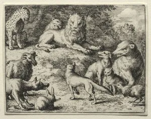 Reynard the Fox: Reynard Appears at Court. Creator: Allart van Everdingen (Dutch, 1621-1675) Reynard the Fox: Reynard Appears at Court. Creator: Allart van Everdingen (Dutch, 1621-1675)