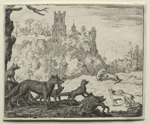 Allart Van Everdingen Dutch Prints: Reynard the Fox: Reynard and the Badger Depart for Court