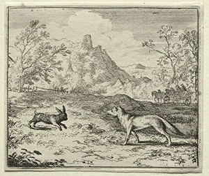 Allart Van Everdingen Dutch Prints: Reynard the Fox: Reynard and the Rabbit. Creator: Allart van Everdingen (Dutch, 1621-1675)