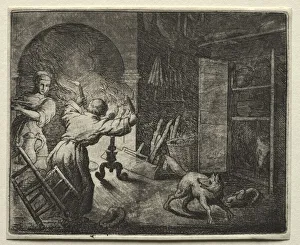 Allart Van Everdingen Dutch Prints: Reynard the Fox: Reynard Steals a Capon. Creator: Allart van Everdingen (Dutch, 1621-1675)