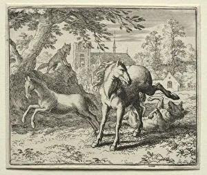 Reynard the Fox: Reynard Tricks the Wolf. Creator: Allart van Everdingen (Dutch, 1621-1675) Reynard the Fox: Reynard Tricks the Wolf. Creator: Allart van Everdingen (Dutch, 1621-1675)