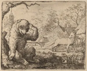 Reynard The Fox Gallery: Reynard Mocks the Woeful Bear, probably c. 1645 / 1656. Creator: Allart van Everdingen