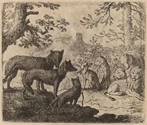 Reynard The Fox Gallery: Reynards Relatives Plead for Him, probably c. 1645 / 1656. Creator: Allart van Everdingen