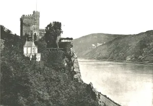 Look Out Post Prints: Rheinstein Castle on the river Rhine, Germany, 1895. Creator: Francis Frith & Co