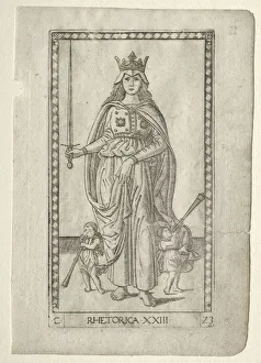 Rhetoric (from the Tarocchi, series C: Liberal Arts, #23), before 1467