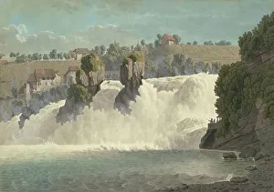 Schaffhausen Prints: The Rhine Falls near Schaffhausen. Creator: Biedermann, Johann Jakob (1763-1830)