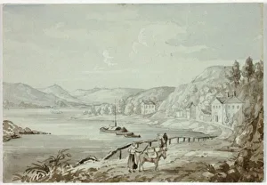 Elizabeth Heaphy Prints: On the Rhine (recto), and Mother and Child (verso), 1841. Creator: Elizabeth Murray