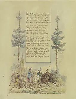 Script Prints: The Rhinegrave with his companions, late 19th century. Creator: Eugen Johann Georg Klimsch