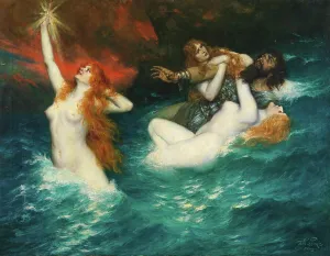 The Valkyrie Prints: The Rhinemaidens, 1913. Creator: Leeke, Ferdinand (1859-1937)