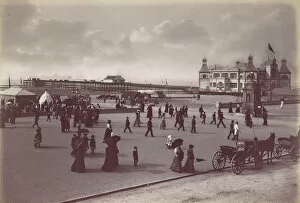 Tourists Gallery: Rhyl. The Pavilion and Pier, 1870s. Creator: Francis Bedford
