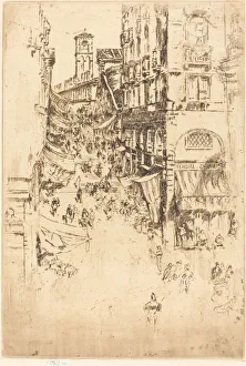 Ponte Di Rialto Prints: The Rialto, 1880. Creator: James Abbott McNeill Whistler