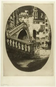 Ponte Di Rialto Prints: The Rialto, 1900. Creator: David Young Cameron