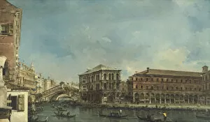 The Rialto Bridge with the Palazzo dei Camerlenghi in Venice