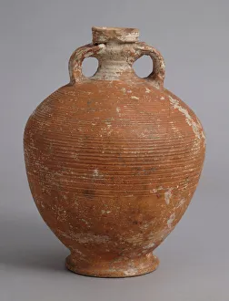 Coptic Prints: Ribbed Amphora, Coptic, 580-640. Creator: Unknown
