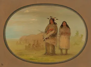 Arikara Prints: Riccarree Chief and His Wife, 1861 / 1869. Creator: George Catlin