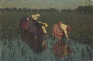 Rice Prints: Rice workers, 1897. Creator: Morbelli, Angelo (1853-1919)