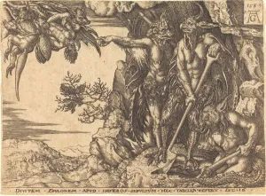The Rich Man Being Carried Away by the Devil. Creator: Heinrich Aldegrever