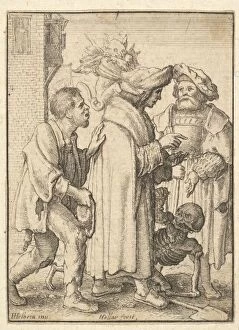 Begging Collection: Rich Man, from the Dance of Death, 1651. Creator: Wenceslaus Hollar