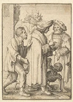 Inevitability Prints: Rich Man, from the Dance of Death, 1651. Creator: Wenceslaus Hollar
