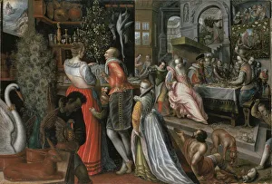 Ignoring Prints: The rich man and Lazarus, unknown date. Creator: Anon