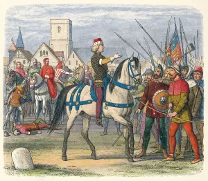 Longman Prints: Richard assumes the command of the rebels, 1381 (1864). Artist: James William Edmund Doyle
