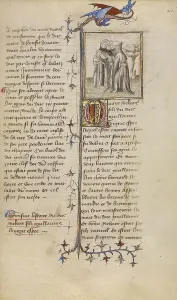 Bizarre Prints: Richard I with Two Barons and his Mother; Chronique de Normandie
