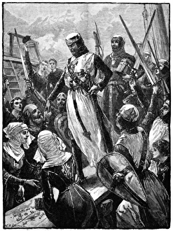 Richard I, Coeur de Lion landing at Sandwich, 14 March 1194, (c1880) Richard I, Coeur de Lion landing at Sandwich, 14 March 1194, (c1880)