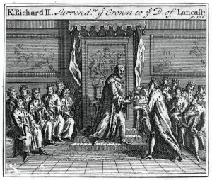 Henry Of Prints: Richard II of England surrenders his crown, 1399