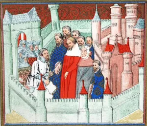Henry Iv Gallery: Richard II at Flint castle where he was delivered prisoner to Bolingbroke his rival to the throne