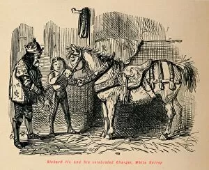 The Comic History Of England Gallery: Richard III. and his celebrated Charger, White Surrey, . Artist: John Leech