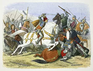 King Richard Iii Gallery: Richard III of England at the Battle of Bosworth Field, Leicestershire, 1485 (1864)