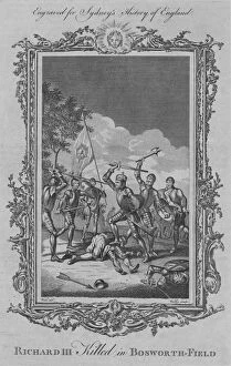 New And Complete History Of England Gallery: Richard III Killed in Bosworth-Field, 1773. Creator: William Walker