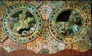 Crusade Prints: Richard the Lionheart and Saladin in mounted combat, 1191 (13th century)