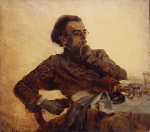 Menzel Prints: Richard Menzel, painters brother at breakfast, 1848