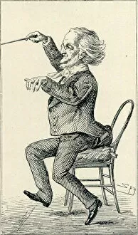 Richard Wagner as Conductor. Caricature, c. 1870
